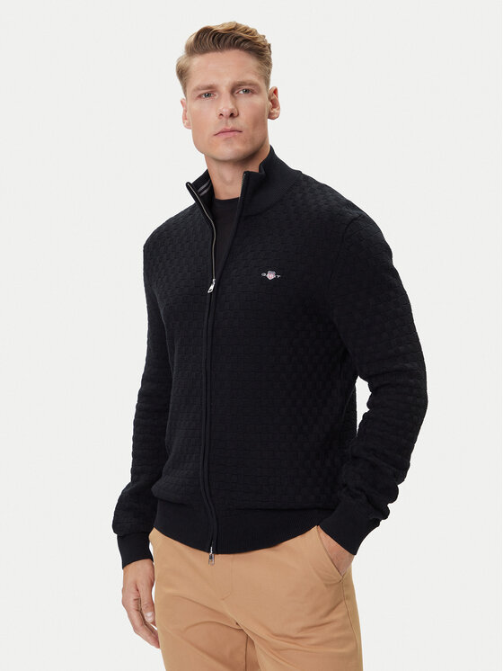 Gant Кардиган 8030263 Черен Regular Fit цвят на ниска цена