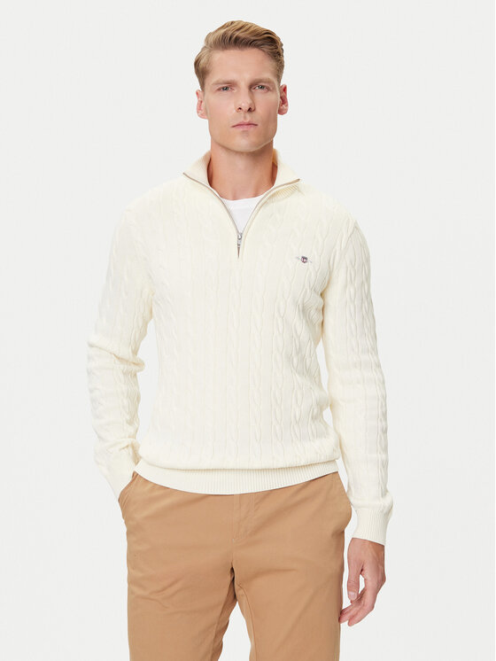 Gant Пуловер 8050603 Екрю Regular Fit цвят на ниска цена