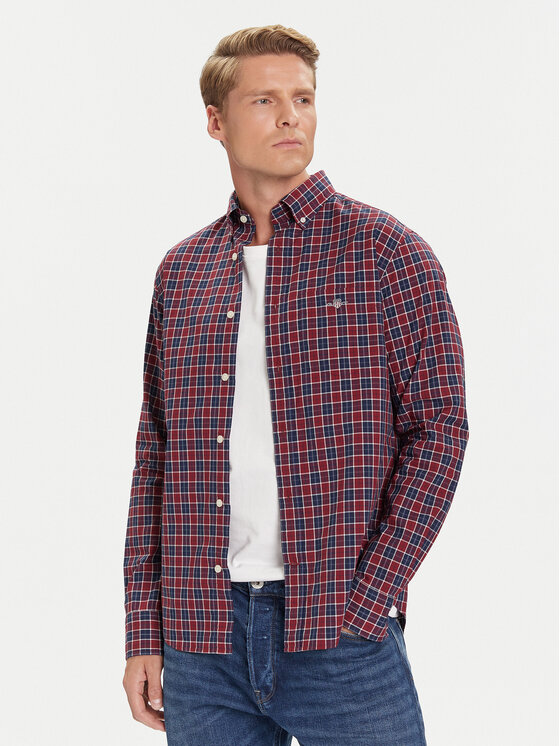 Gant Риза 3250213 Бордо Regular Fit цвят на ниска цена