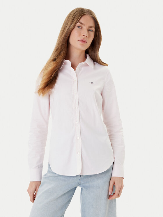 Gant Риза Shield 4300141 Розов Slim Fit цвят на ниска цена
