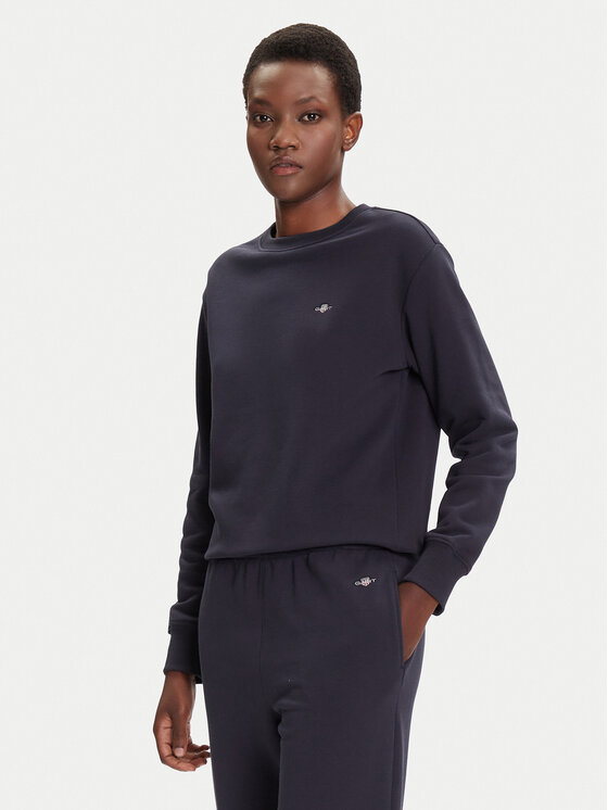 Gant Суитшърт Shield 4201414 Тъмносин Relaxed Fit цвят на ниска цена