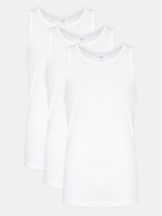 Gap Комплект потници без ръкави 483958-00 Бял Regular Fit цвят на ниска цена