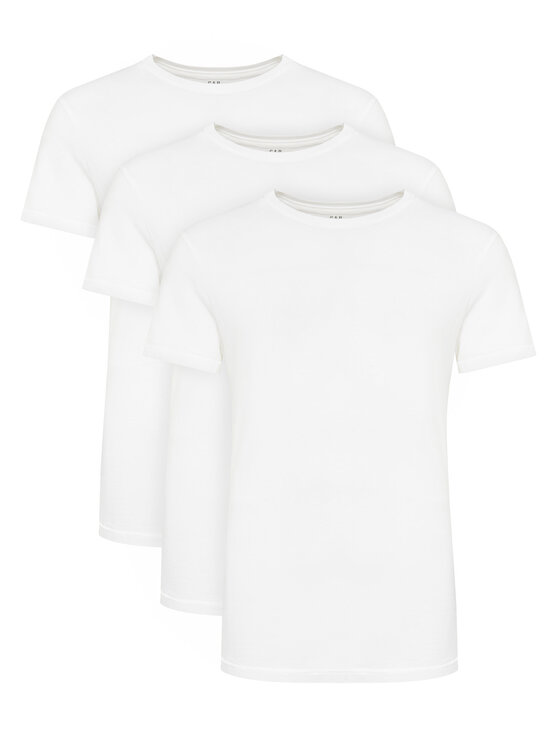 Gap Комплект тениски 701127-01 Бял Regular Fit цвят на ниска цена