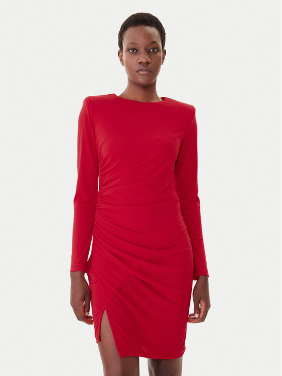 Gaudi Коктейлна рокля 521FD14009 Червен Slim Fit цвят на ниска цена