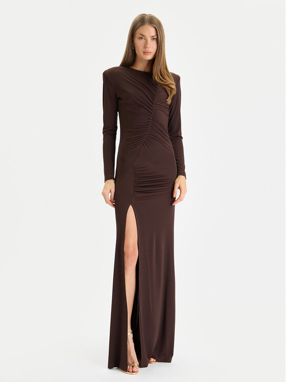 Gaudi Официална рокля 521FD14008 Кафяв Slim Fit цвят на ниска цена