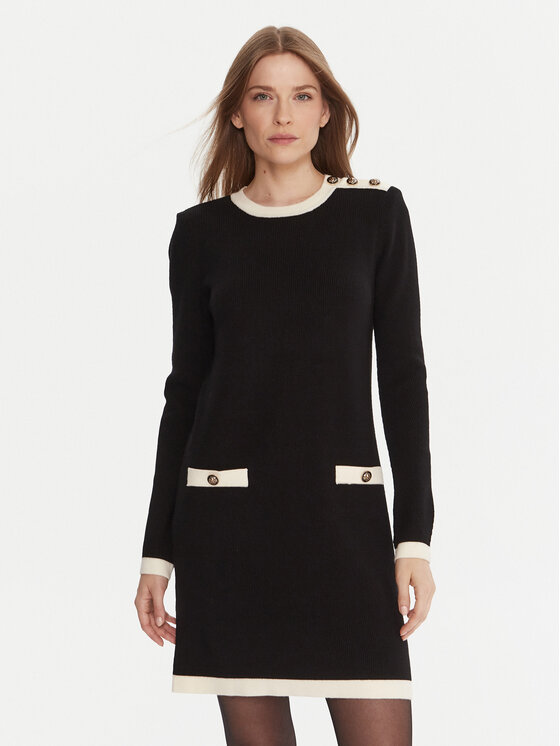 Gaudi Плетена рокля 521FD13009 Черен Regular Fit цвят на ниска цена