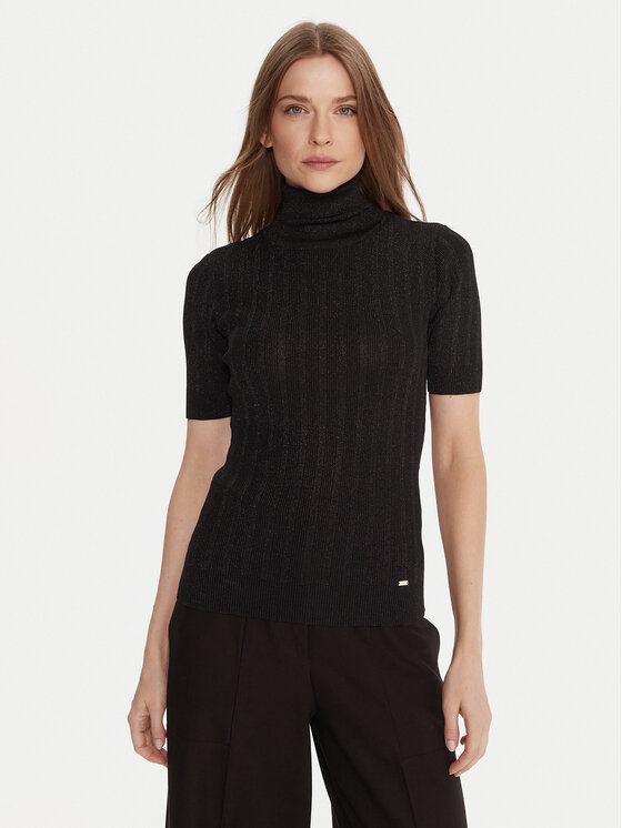 Gaudi Поло 521FD53033 Черен Slim Fit цвят на ниска цена