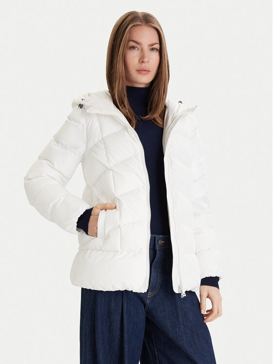 Geox Зимно яке Anylla W4628P T3144 F1680 Бял Regular Fit цвят на ниска цена