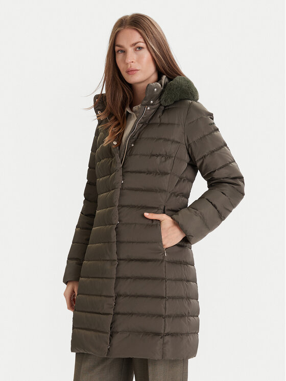 Geox Пухено яке Bettanie W5626H T3122 F3236 Зелен Regular Fit цвят на ниска цена
