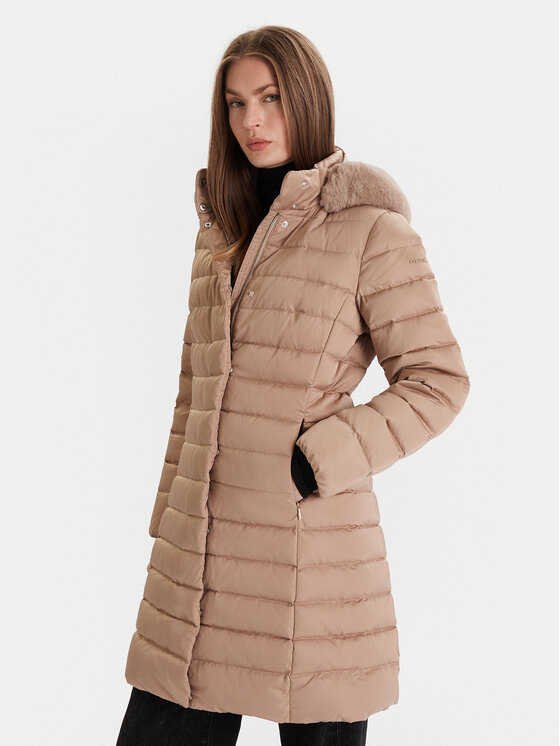 Geox Пухено яке Bettanie W5626H T3122 F5228 Бежов Regular Fit цвят на ниска цена