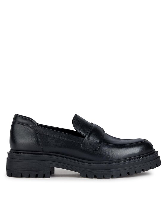 Geox лоуфъри с дебела подметка D Iridea D36HRA 00043 C9999 Черен цвят на ниска цена