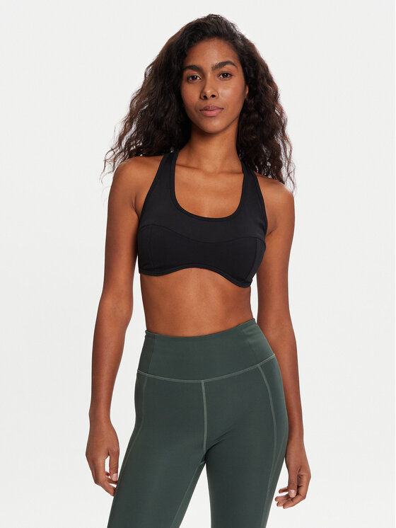 Girlfriend Collective Спортен сутиен Connie 1158 Черен цвят на ниска цена