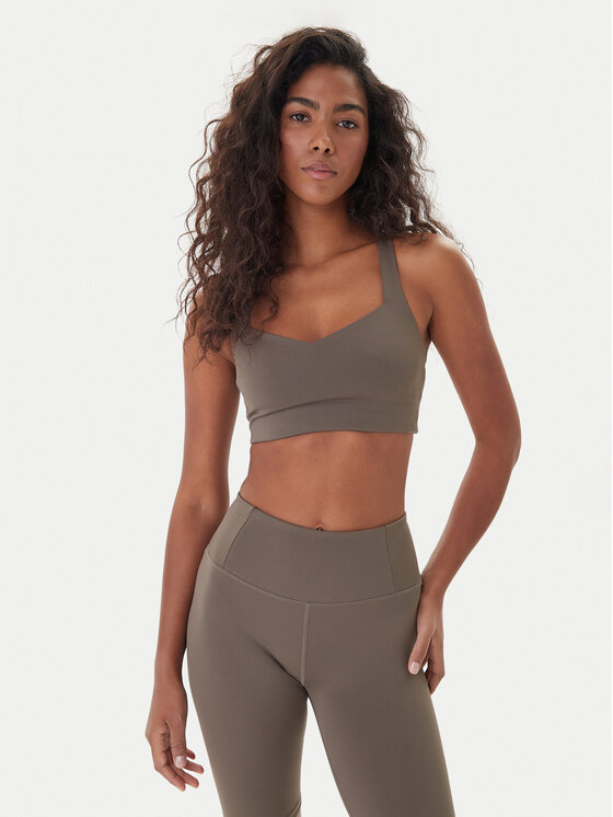 Girlfriend Collective Спортен сутиен Float Riley 1055 Бежов цвят на ниска цена