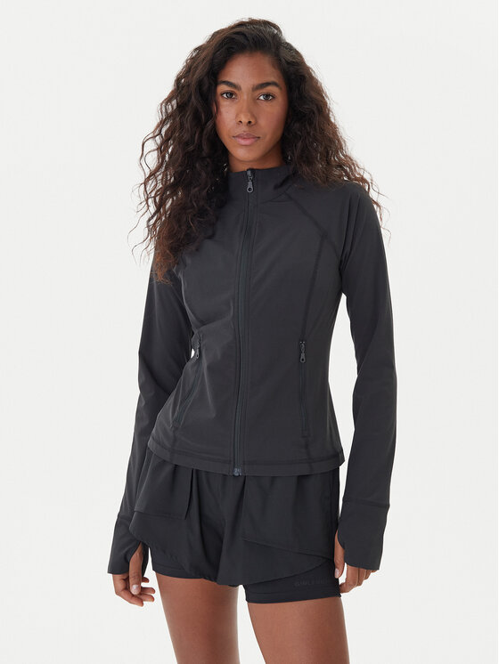 Girlfriend Collective Суитшърт от техническо трико Estrella 2030 Черен Slim Fit цвят на ниска цена