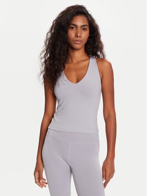 Girlfriend Collective топ Zoe 1024 Виолетов Slim Fit цвят на ниска цена