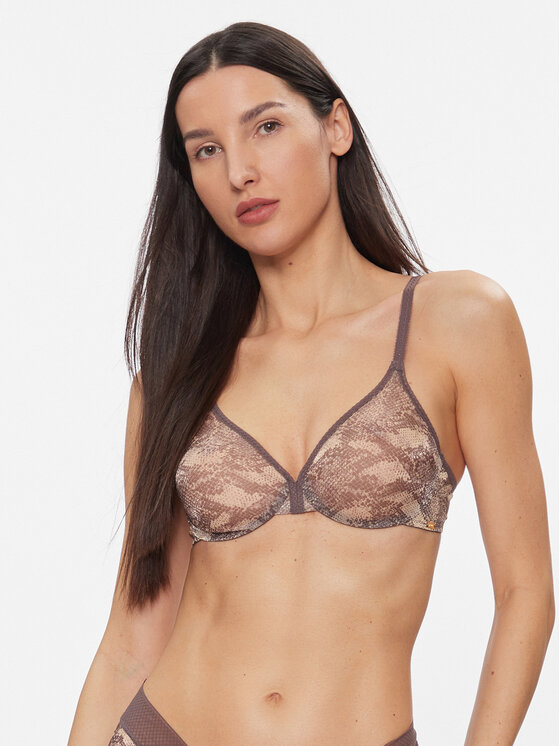 Gossard Сутиен бралет Glossies Snake 13011 Сив цвят на ниска цена