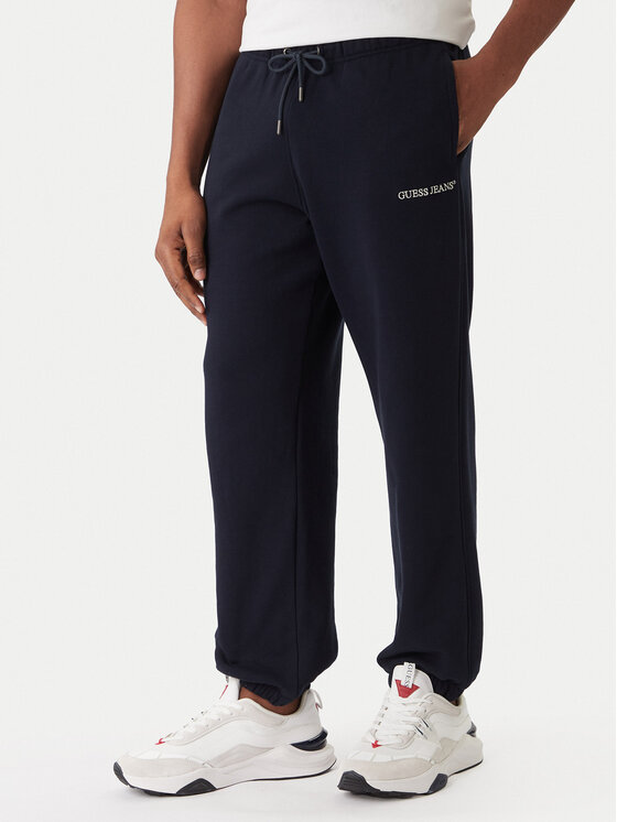 Guess Jeans Долнище анцуг M6RB70 KCPR1 Тъмносин Regular Fit цвят на ниска цена