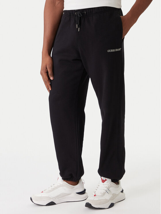 Guess Jeans Долнище анцуг M6RB70 KCPR1 Черен Regular Fit цвят на ниска цена