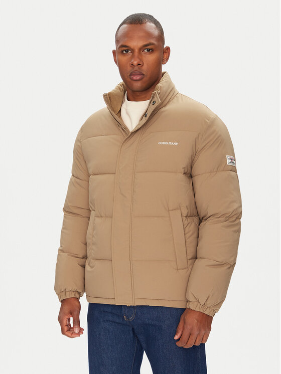 Guess Jeans Зимно яке M4BL20 WGII2 Кафяв Regular Fit цвят на ниска цена