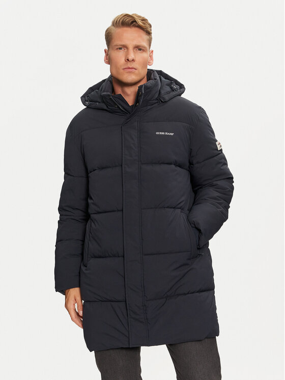 Guess Jeans Зимно яке M4BL26 WGII2 Тъмносин Regular Fit цвят на ниска цена