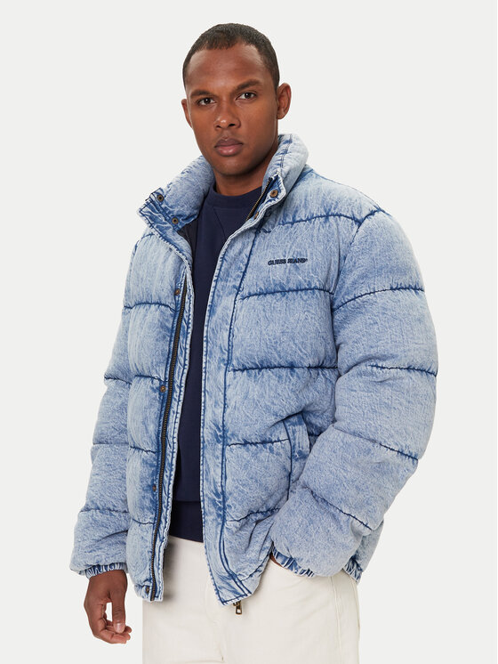 Guess Jeans Зимно яке M5BL0Q D6181 Син Regular Fit цвят на ниска цена