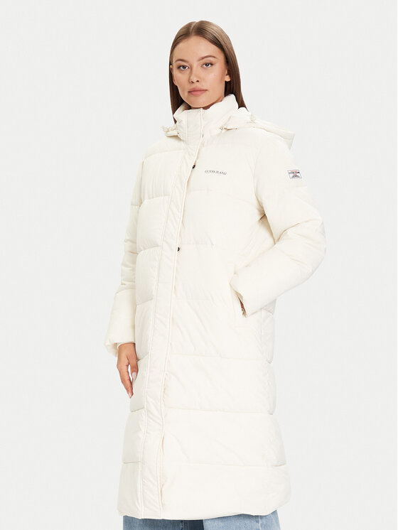 Guess Jeans Зимно яке W4BL26 WGII2 Бежов Regular Fit цвят на ниска цена