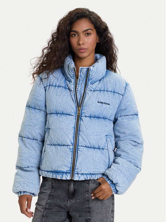 Guess Jeans Зимно яке W5BL85 D6181 Син Regular Fit цвят на ниска цена