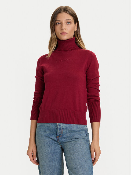 Guess Jeans Поло W4BR15 Z3HO2 Червен Regular Fit цвят на ниска цена