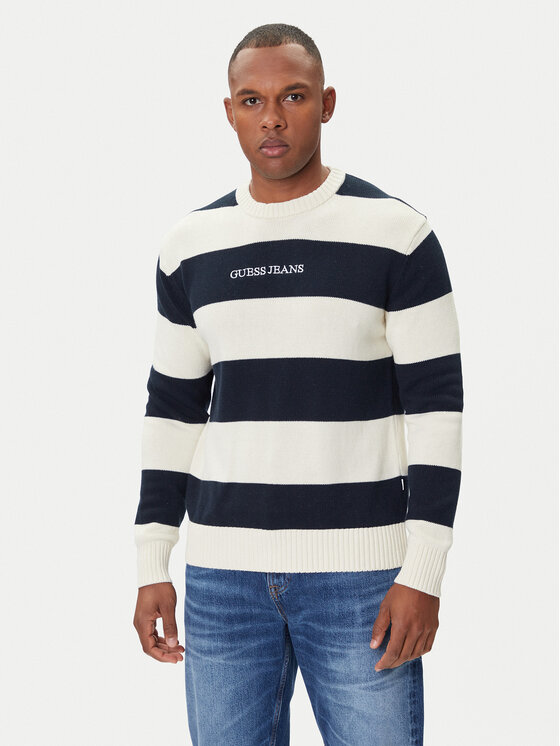 Guess Jeans Пуловер M4BR37 Z3HM1 Екрю Regular Fit цвят на ниска цена