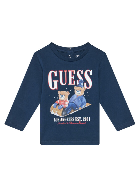 Guess Блуза I5BI00I3Z14 Син Regular Fit цвят на ниска цена