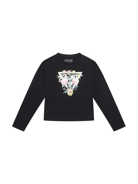 Guess Блуза J5YI36 K6YW4 Черен Regular Fit цвят на ниска цена