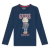 Guess Блуза L5BI09I3Z14 Тъмносин Regular Fit цвят на ниска цена