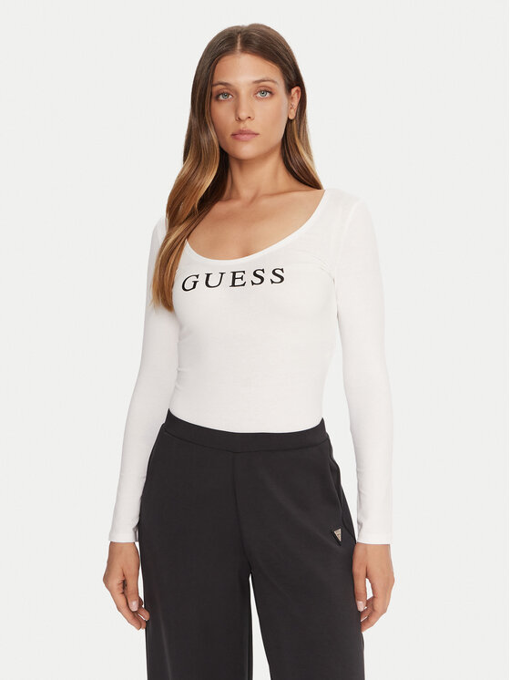 Guess Боди O5RM08 KBBU1 Бял Regular Fit цвят на ниска цена