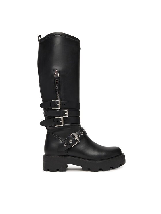 Guess Ботуши FLFYNK ELE11 Черен цвят на ниска цена