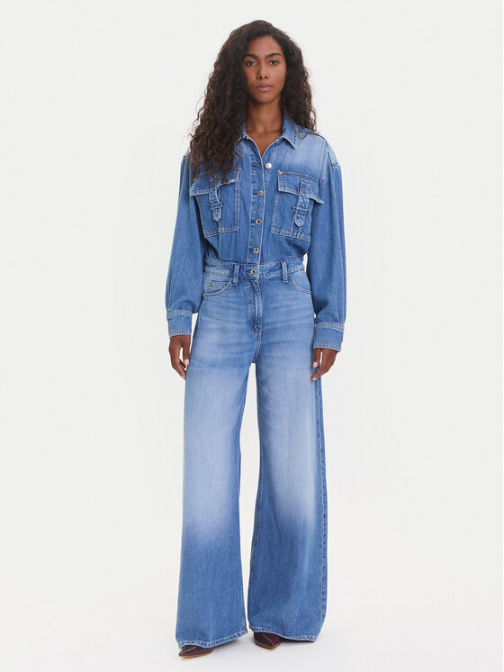 Guess Гащеризон W5YD58 D5B94 Син Regular Fit цвят на ниска цена