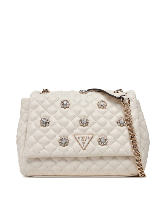 Guess Дамска чанта Everlee HWEG86 79210 Екрю цвят на ниска цена