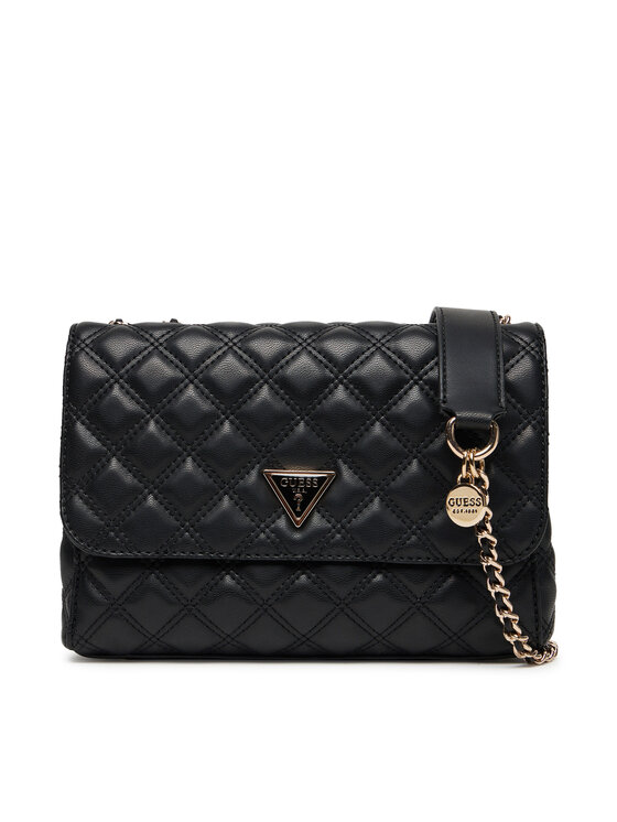 Guess Дамска чанта Giully II HWQG96 73200 Черен цвят на ниска цена