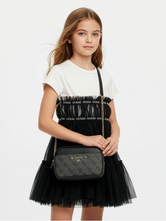 Guess Дамска чанта J5YZ00 WFMF0 Черен цвят на ниска цена