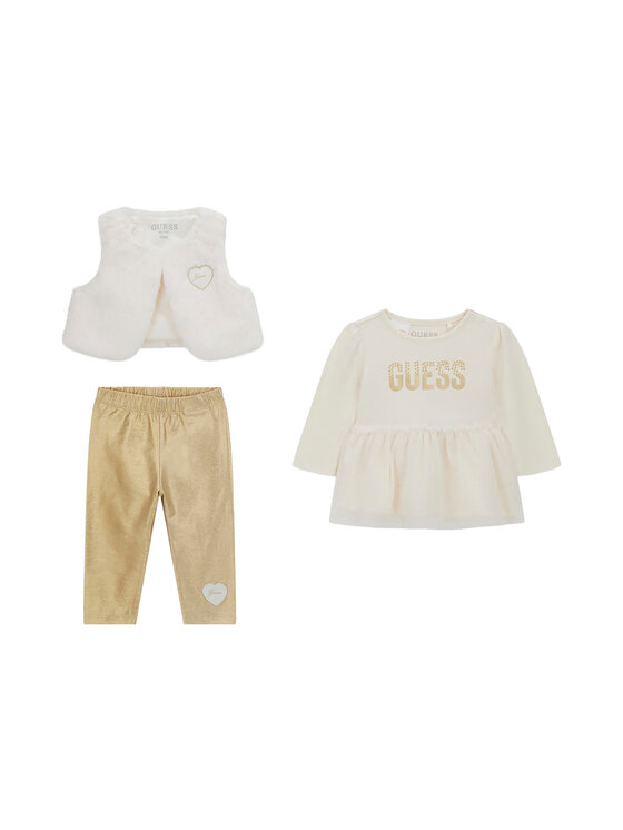 Guess Детски комплект A5BG00 WC910 Бял Regular Fit цвят на ниска цена