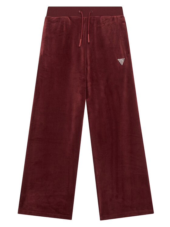 Guess Долнище анцуг J4RQ16 K0232 Бордо Regular Fit цвят на ниска цена