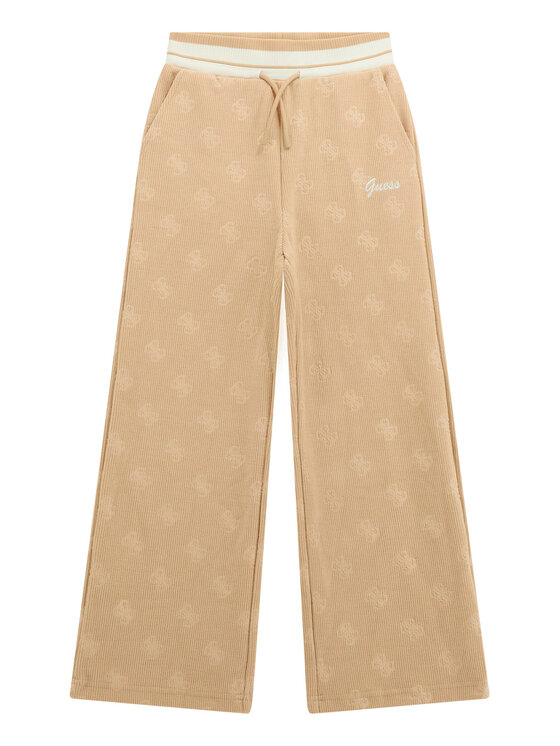 Guess Долнище анцуг J5BQ17 K1902 Бежов Wide Leg цвят на ниска цена