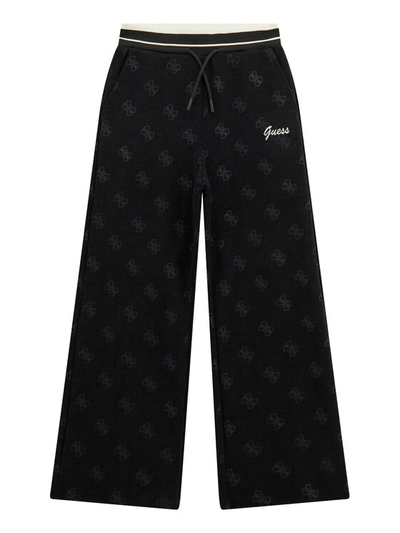 Guess Долнище анцуг J5BQ17 K1902 Черен Wide Leg цвят на ниска цена