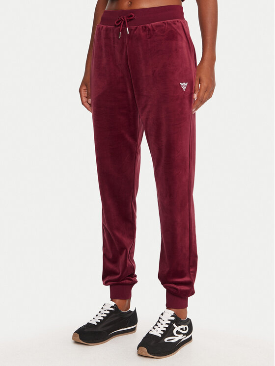 Guess Долнище анцуг V3BB27 K0232 Бордо Regular Fit цвят на ниска цена