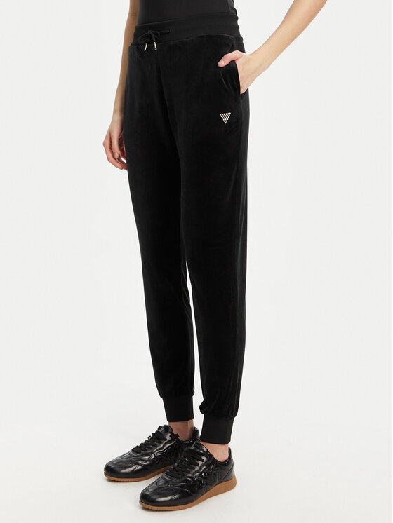 Guess Долнище анцуг V3BB27 K0232 Черен Regular Fit цвят на ниска цена