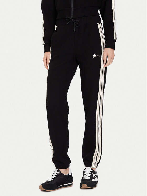 Guess Долнище анцуг V5BB17 KCX52 Черен Regular Fit цвят на ниска цена