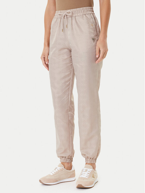 Guess Долнище анцуг V5YB14 WHFU0 Бежов Regular Fit цвят на ниска цена