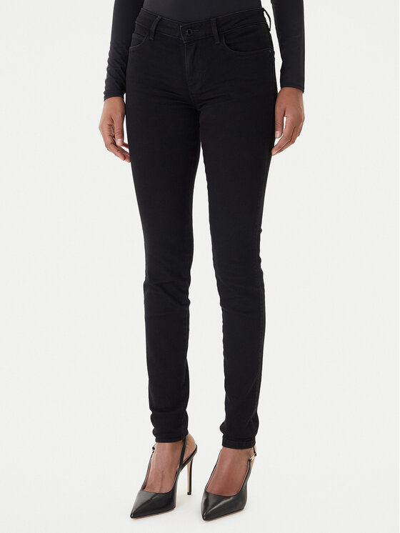 Guess Дънки Curve X. W2YAJ2 D4PZ1 Черен Skinny Fit цвят на ниска цена