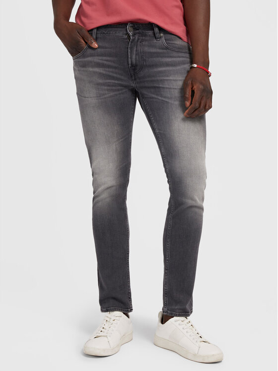 Guess Дънки Miami M2YAN1 D4Q52 Сив Skinny Fit цвят на ниска цена