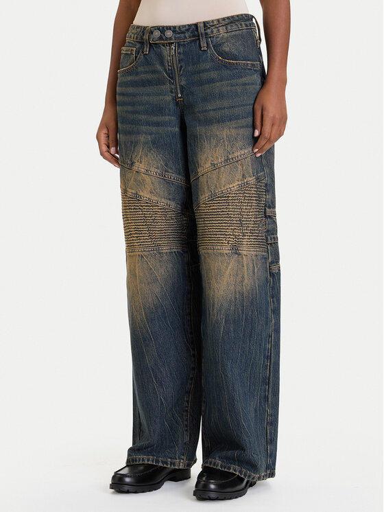 Guess Дънки W5BA2J D4XYG Тъмносин Regular Fit цвят на ниска цена