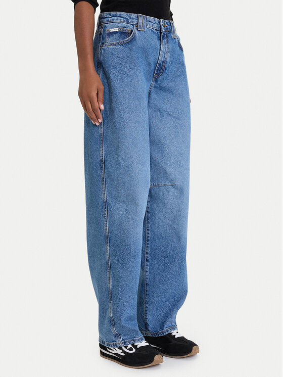 Guess Дънки W5BA2X D5M47 Син Loose Fit цвят на ниска цена